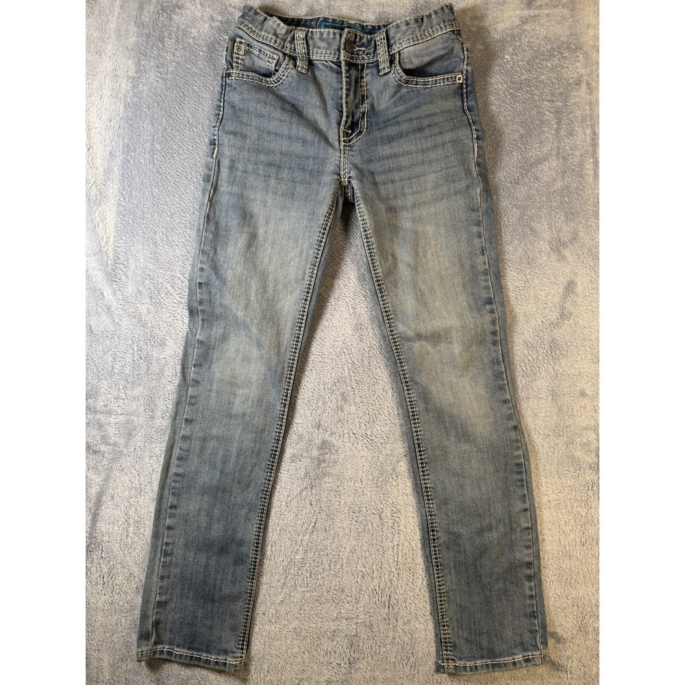 Rock & Roll Denim Revolver Jeans Boys 12R Slim Straight Blue Western 25x28.5